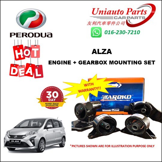 Perodua Alza Engine Gearbox Mounting Set Pcs Shopee Malaysia