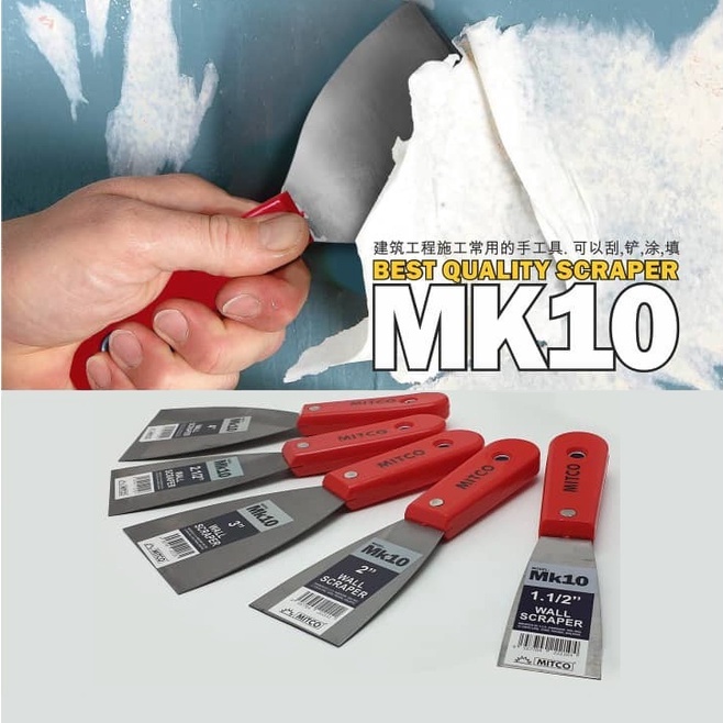 SINAR Putty Filler Scraper Knife Cement Wall Plastering Scraper Pisau Dempul Burger Flipper PAINTING TOOL ALAT CAT