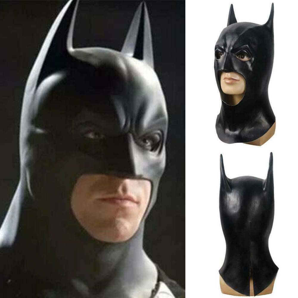 Batman Full Mask With Cowl The Dark Knight Rises Latex Helmet Adult Cosplay Prop Shopee Malaysia