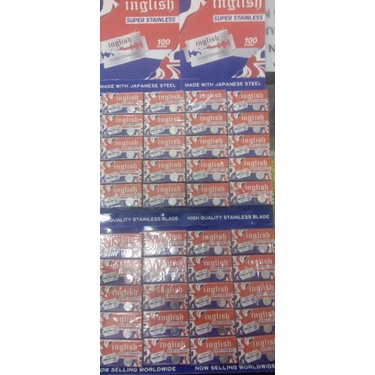 Mata Pisau Cukur Besi Inglish (razor blades 5 box) 5 kotak ready stock ...