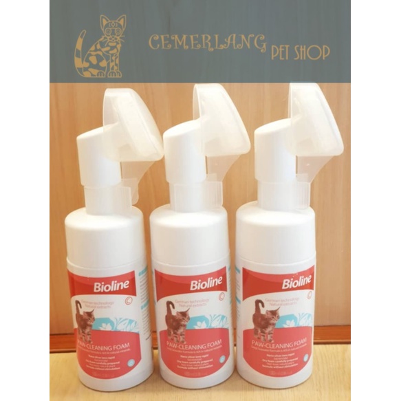 Bioline paw cleaning foam for cats- 100 ml