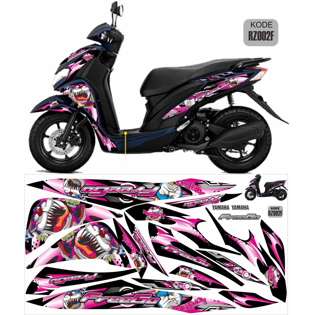 Striping decal Variations Of Yamaha FreeGo Stickers Animation | Shopee ...