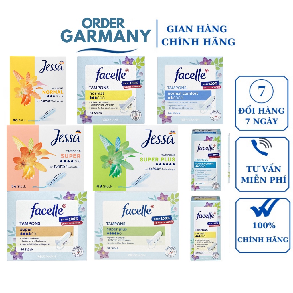 Tampon Jessa, Facelle German Sanitary Napkins Full size Shopee Malaysia