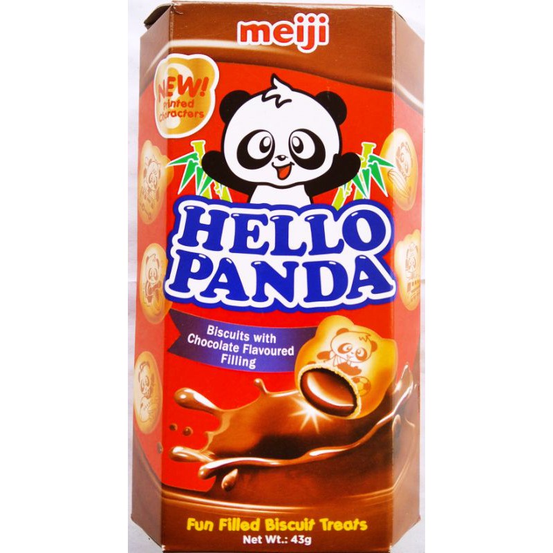 43g Meiji Hello Panda Biscuits With Strawberry Chocolate Cocoa