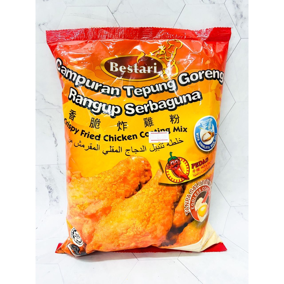 Ready Stock Bestari Crispy Fried Chicken Coating Mix Original Hot And Spicy Campuran Tepung 3134