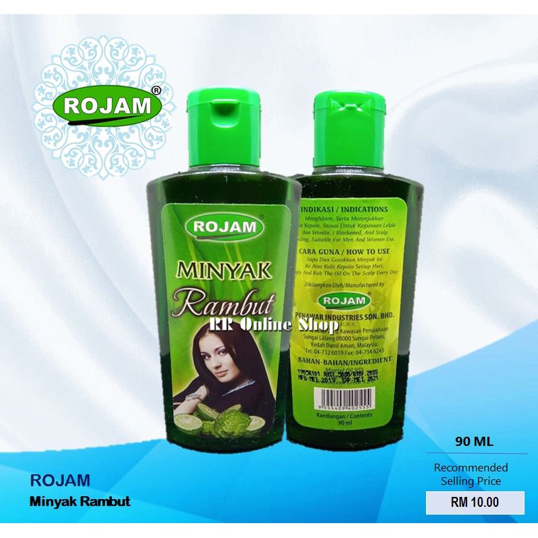Rojam Minyak Rambut (Hair Oil) 90ml | Shopee Malaysia