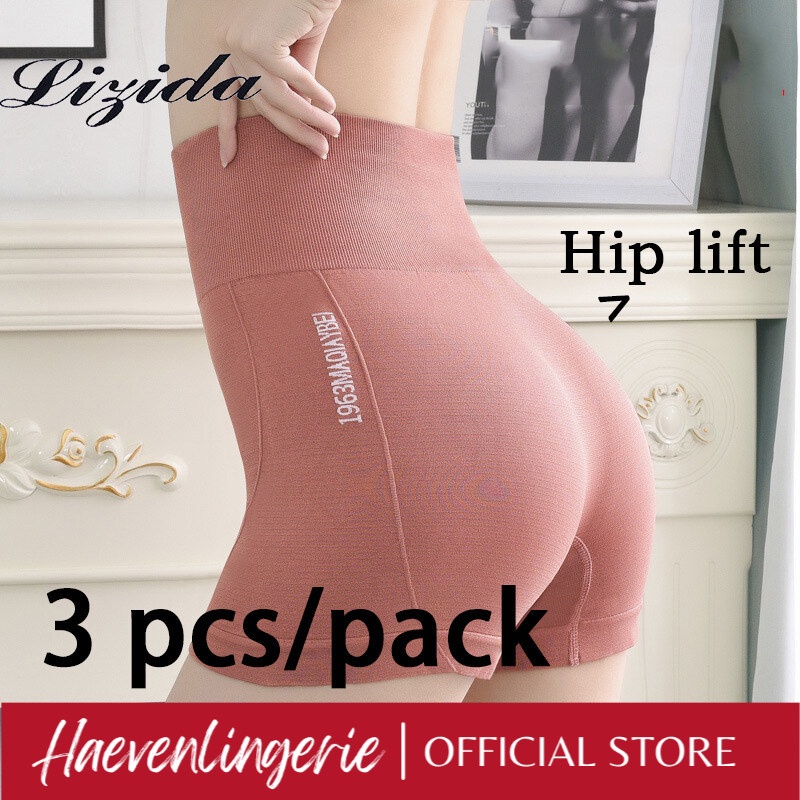 Haevenlingerie 3 Pcs Women's Fitness Shorts Body Shaping Pants Hip-lifting  Sports Yoga Shorts Women (M-XL)