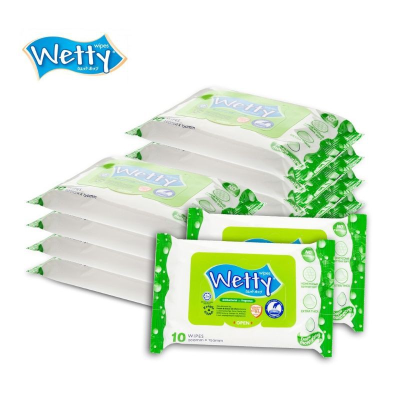 Wetty wet shop wipes