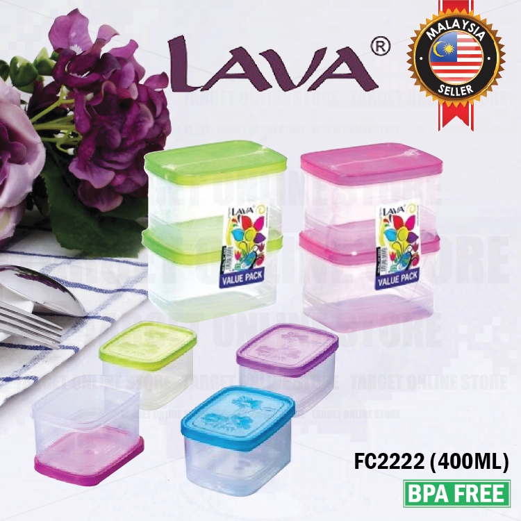 LAVA FC2222 400ml Multipurpose Food Container (2 pieces) / 2in1 Bekas ...