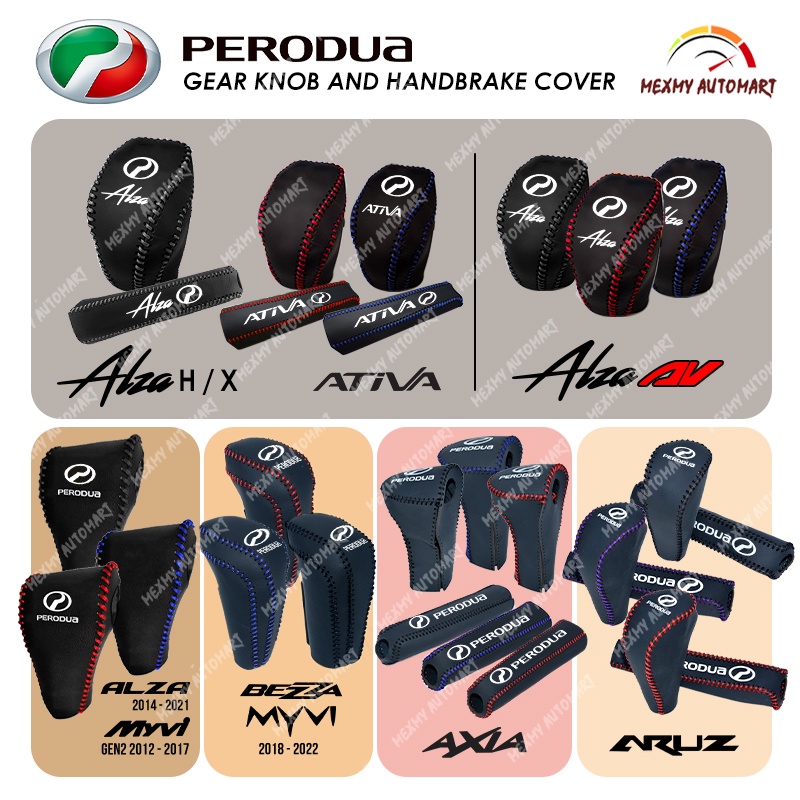 Perodua Bezza Myvi Ativa Axia Aruz Alza New Genuine Leather Gear Knob Cover