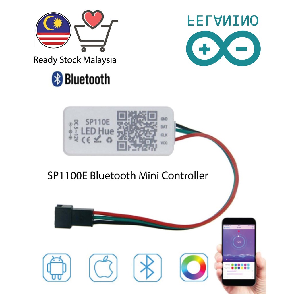 SP110E Bluetooth Controller for WS2811 WS2812B SK6812RGB SK6812RGBW LED ...