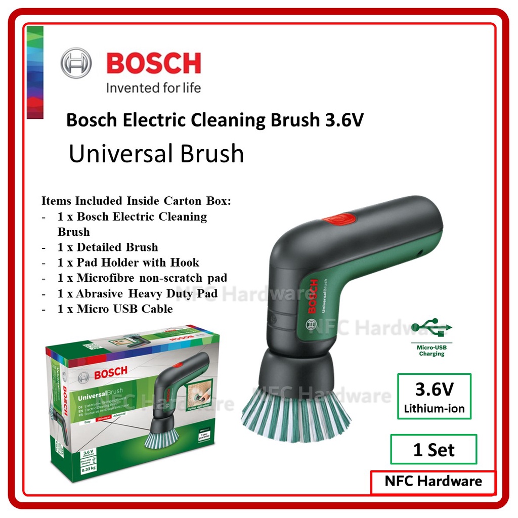 Bosch Cordless Cleaning Brush Power Scrubber UniversalBrush Malaysia 