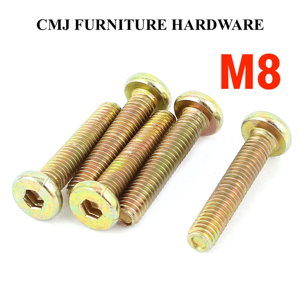 JCBC JCBB Furniture Fastener M8 Allen Key Head Screw Bolt & Nut for