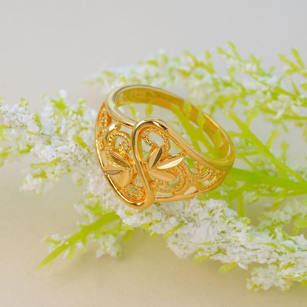 ORIGINAL ZHULIAN Cincin saduran emas 999 atau 24k by Zhulian, RG5052 ...