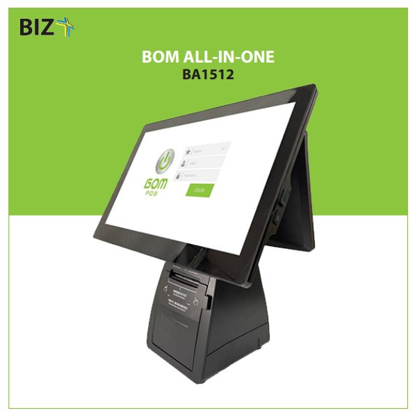 BOM BA1512 ANDROID POS SYSTEM - 15" Touch and 12" DisplayTerminal ...