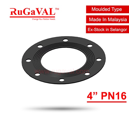 Rubber Gasket DN100 4”, Flange Rubber Gasket, DIN PN16 Standard Full