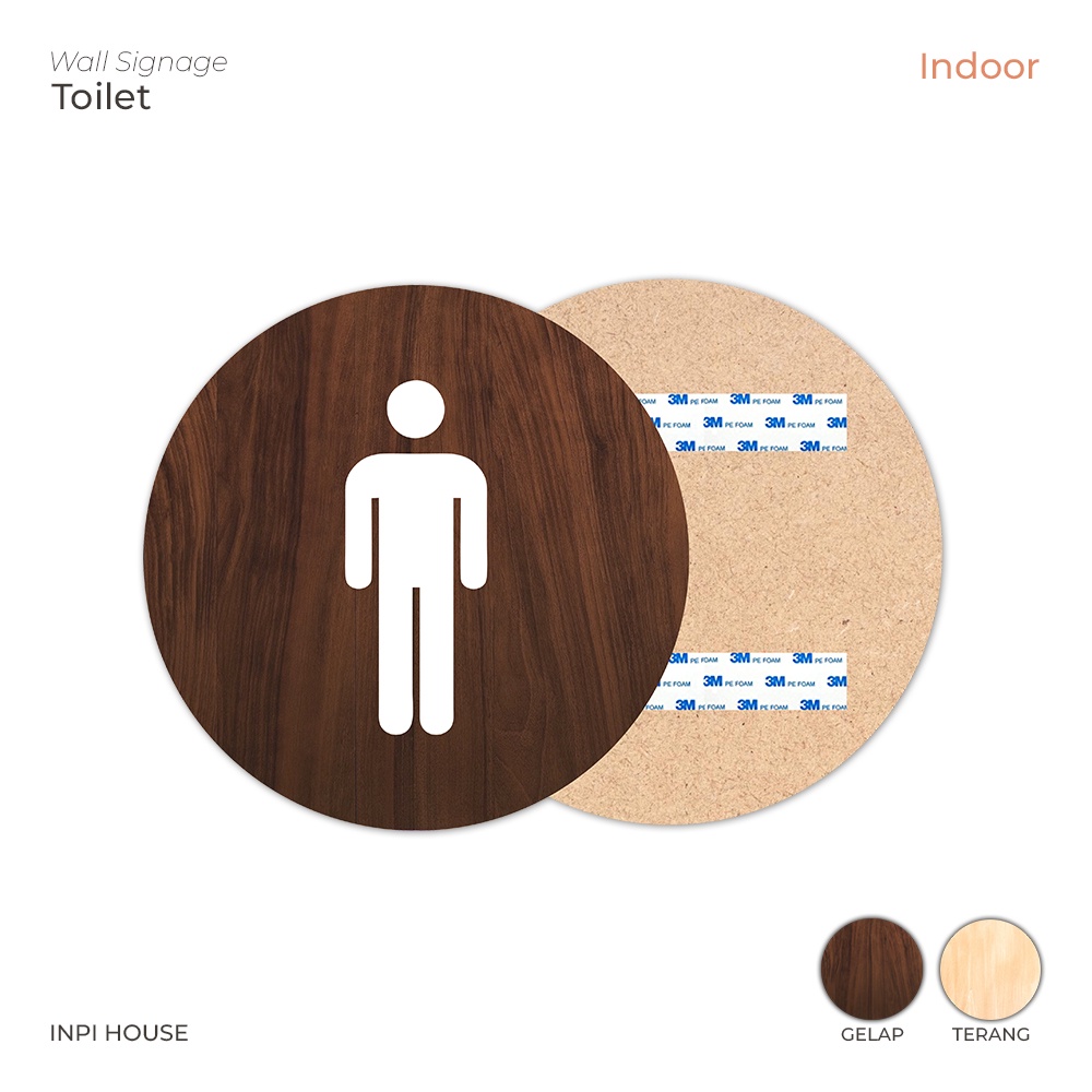 Men's toilet sign men toilet sign door signage Brown Shopee Malaysia