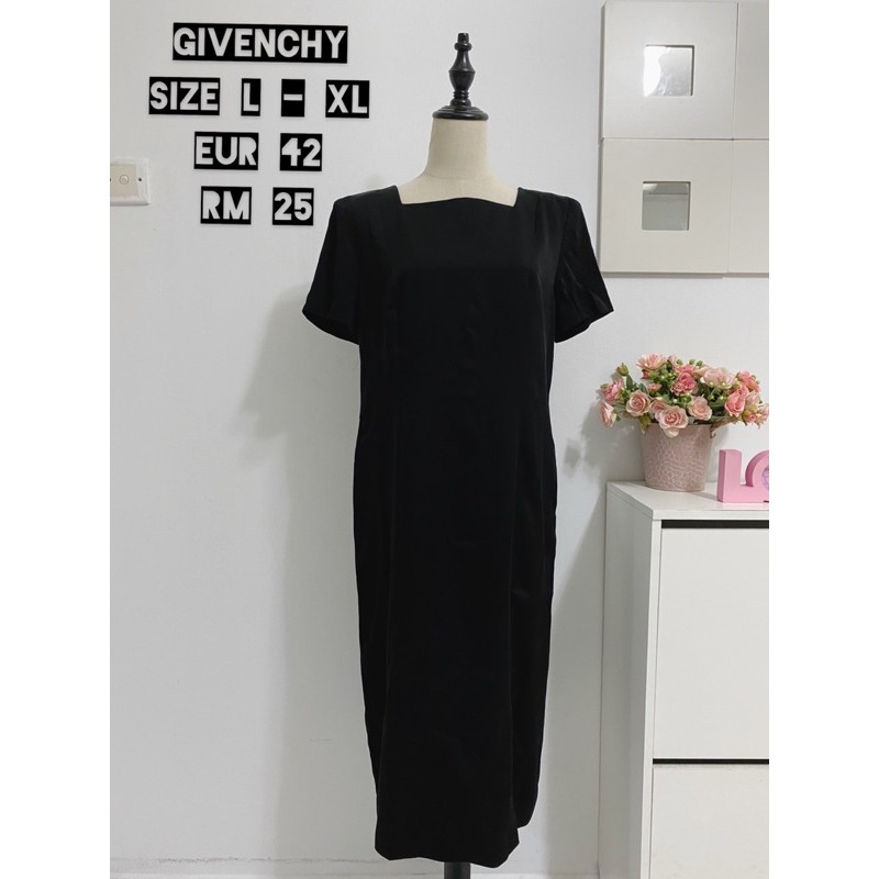 Givenchy Black Satin Dress | Shopee Malaysia