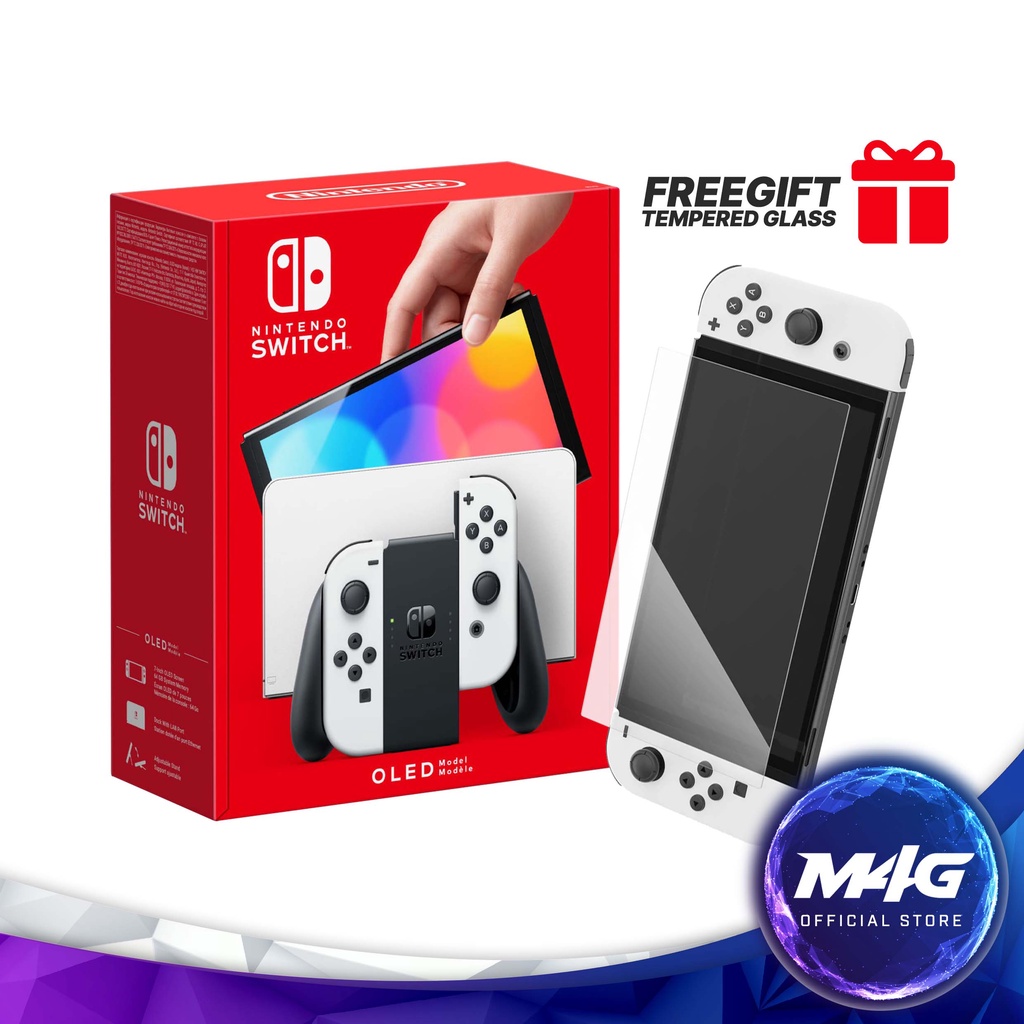 Nintendo Switch (OLED model) White Console Maxsoft set with Free Gift ...