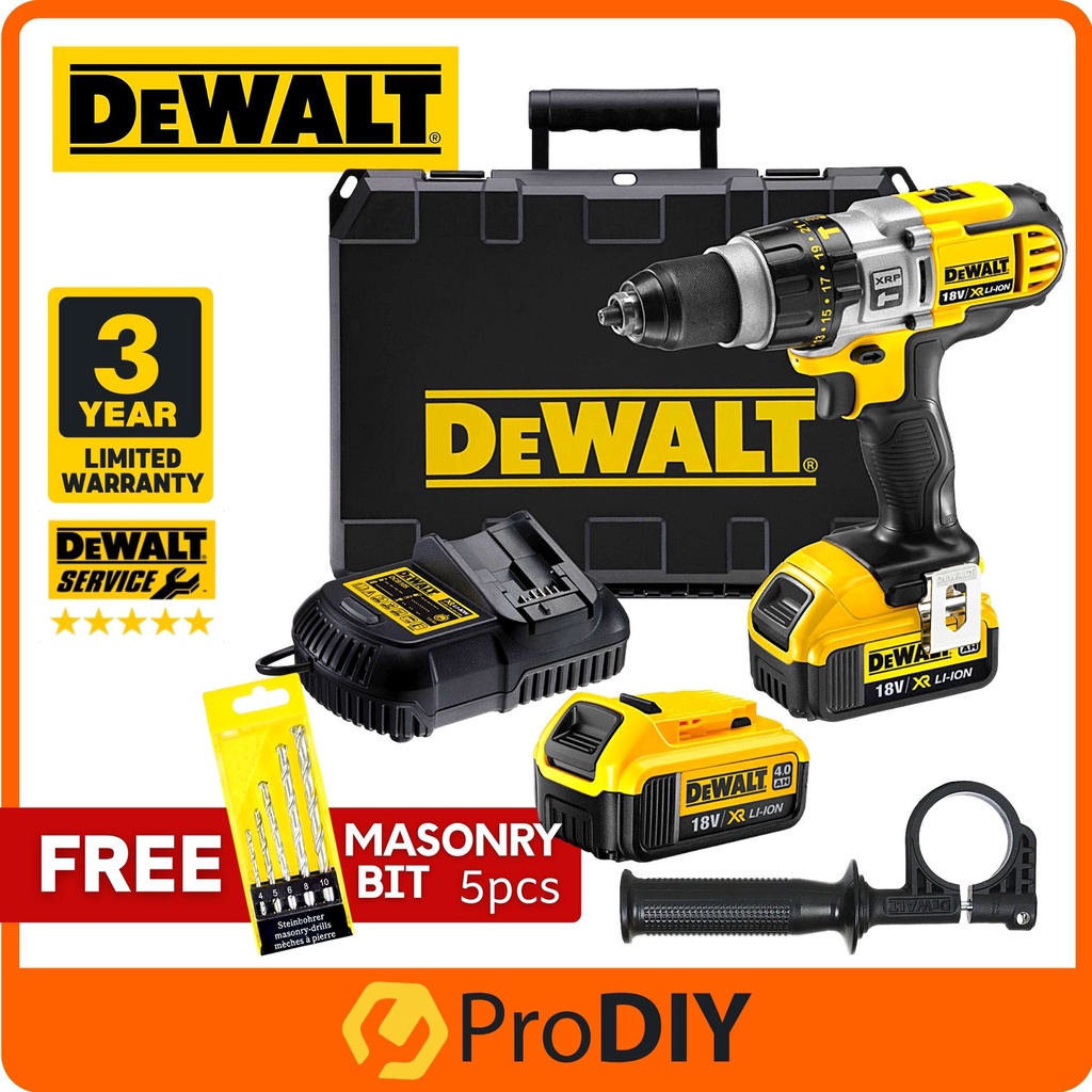 18v cordless hammer online drill with 2 batteries