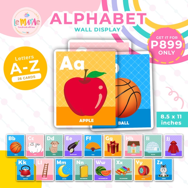 ALPHABETS BIG SIZE LAMINATED WALL DISPLAY FOR CLASSROOMS Playroom ...