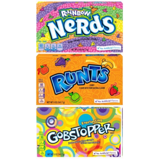 🇺🇸 WONKA ASSORTED Candy 🍬 (Nerds, Runts & Gobstopper) 141.7g | Shopee ...