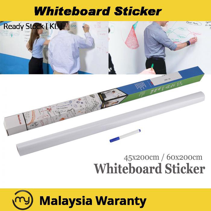 Removable Whiteboard Blackboard Sticker Wallpaper + Free chalks
