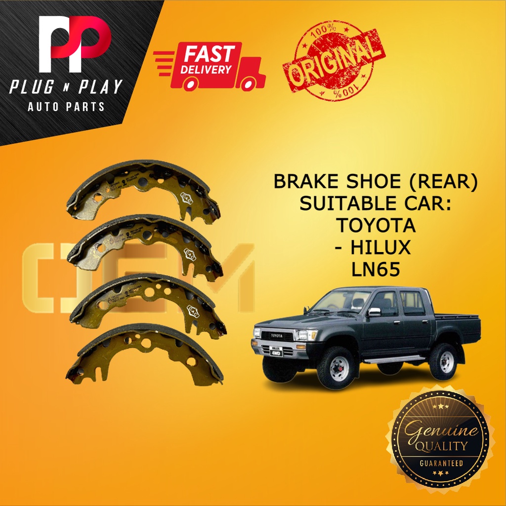 TOYOTA HILUX LN65 BRAKE SHOE REAR BELAKANG OEM PRODUCT Shopee Malaysia