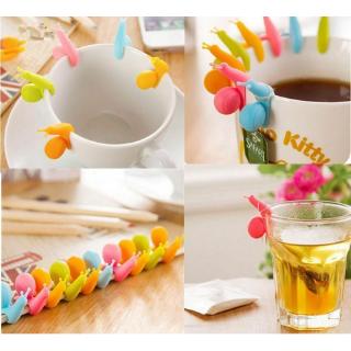 Mug Gift Shape Tea Colors Silicone Snail 10pcs Cup Bag Holder Set