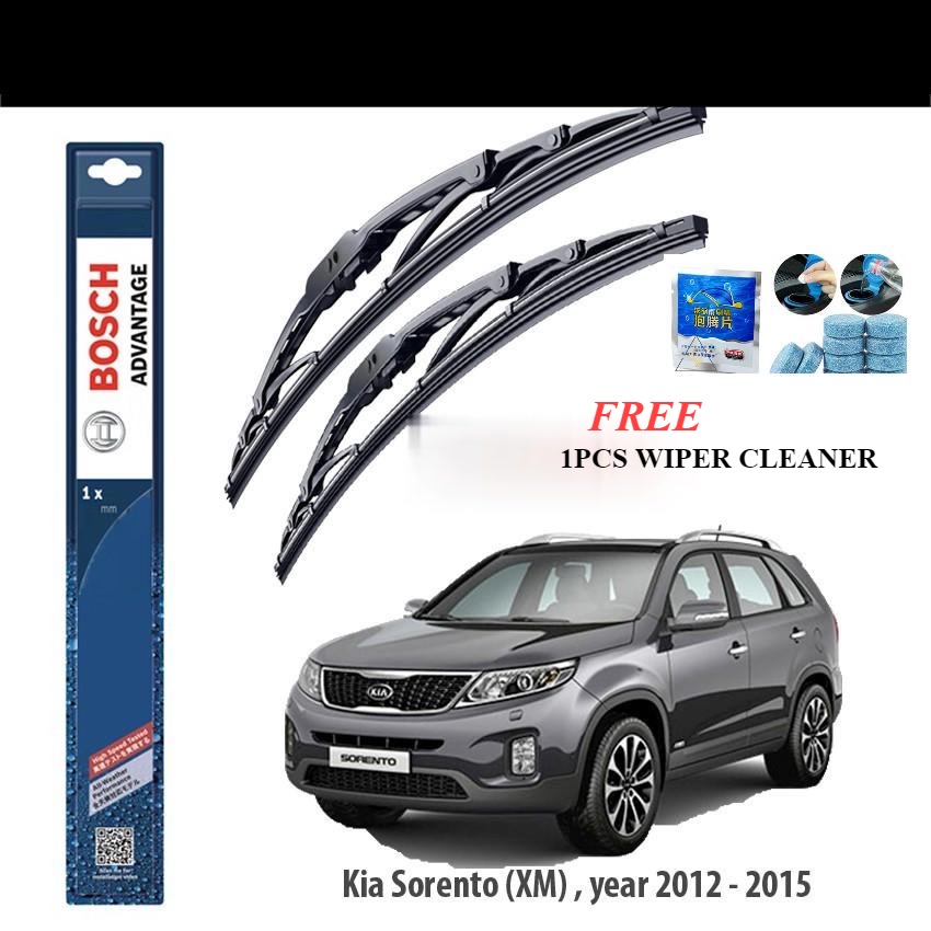Bosch Advantage wiper Blade (set) for Kia Sorento (XM) ,year 20122015 26"/16" (FREE 1PCS WIPER
