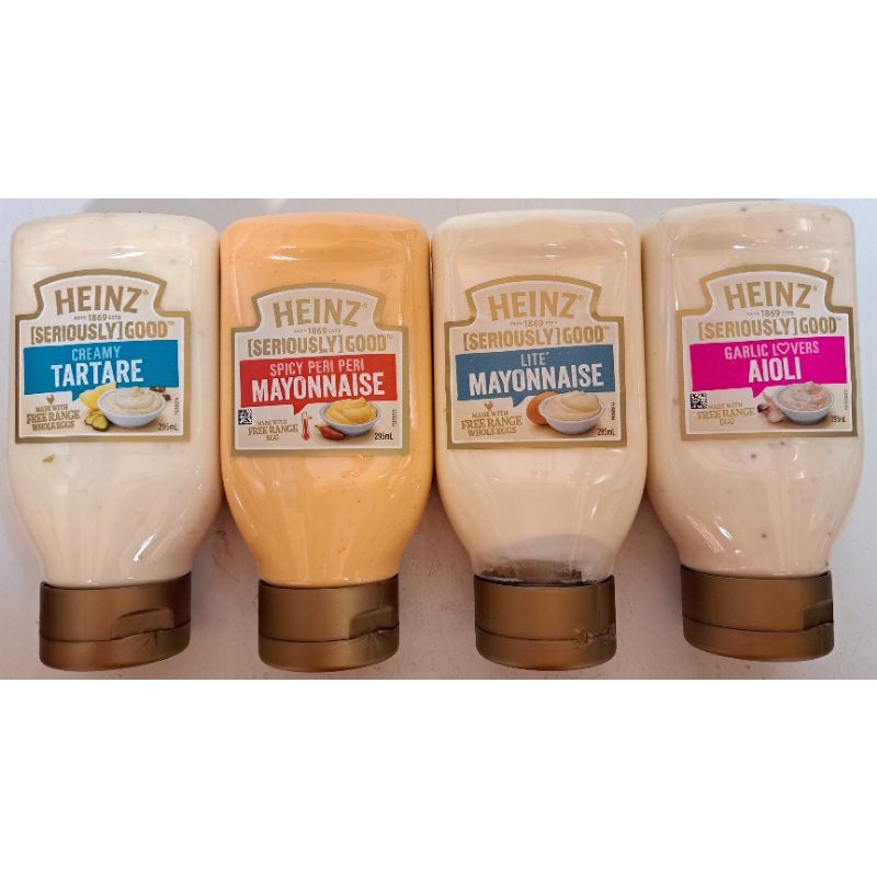 Heinz Seriously Good Creamy Tartare/Spicy Peri/Garlic Aioli/Lite
