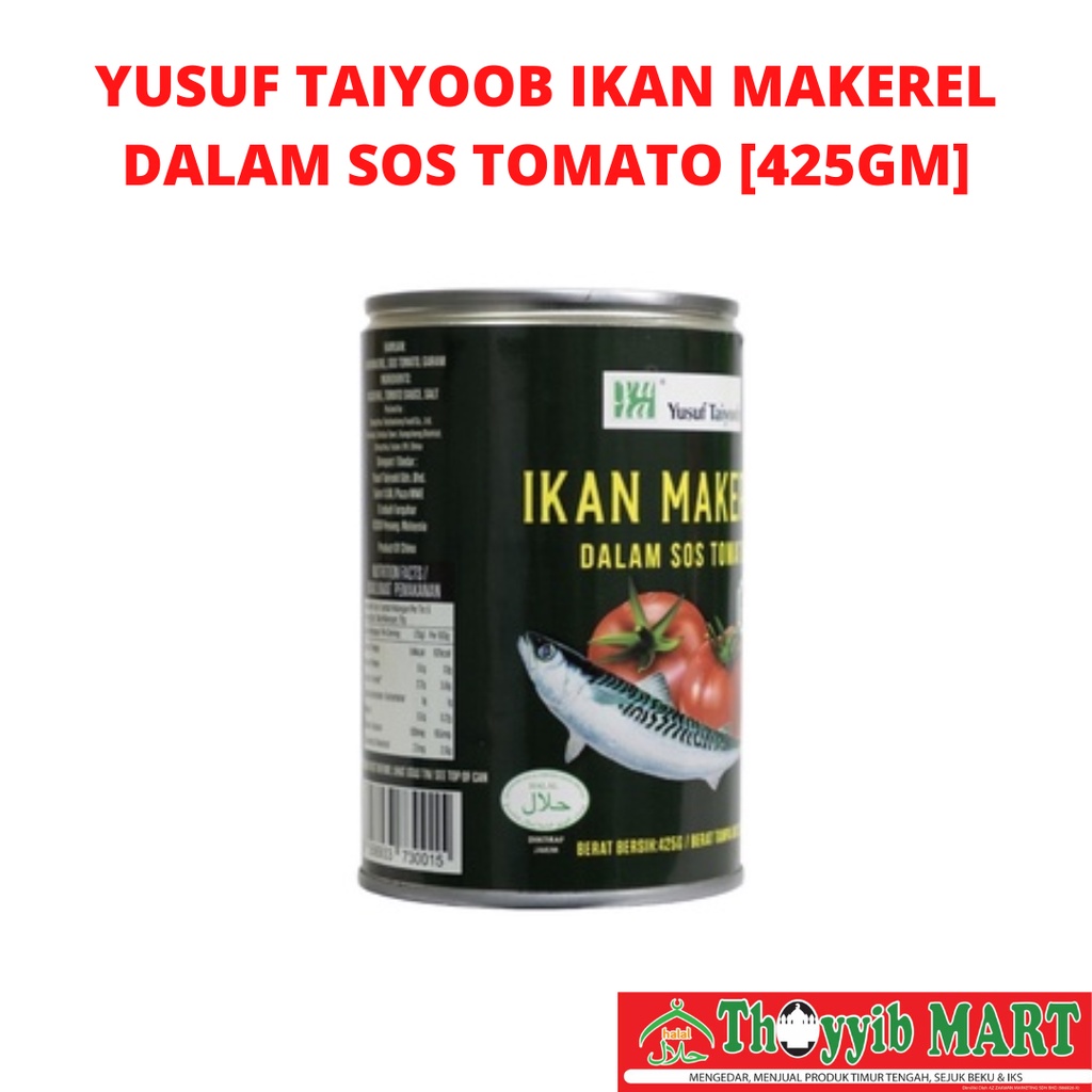 YUSUF TAIYOOB IKAN MAKEREL DALAM SOS TOMATO [155GM & 400GM] / MACKEREL ...