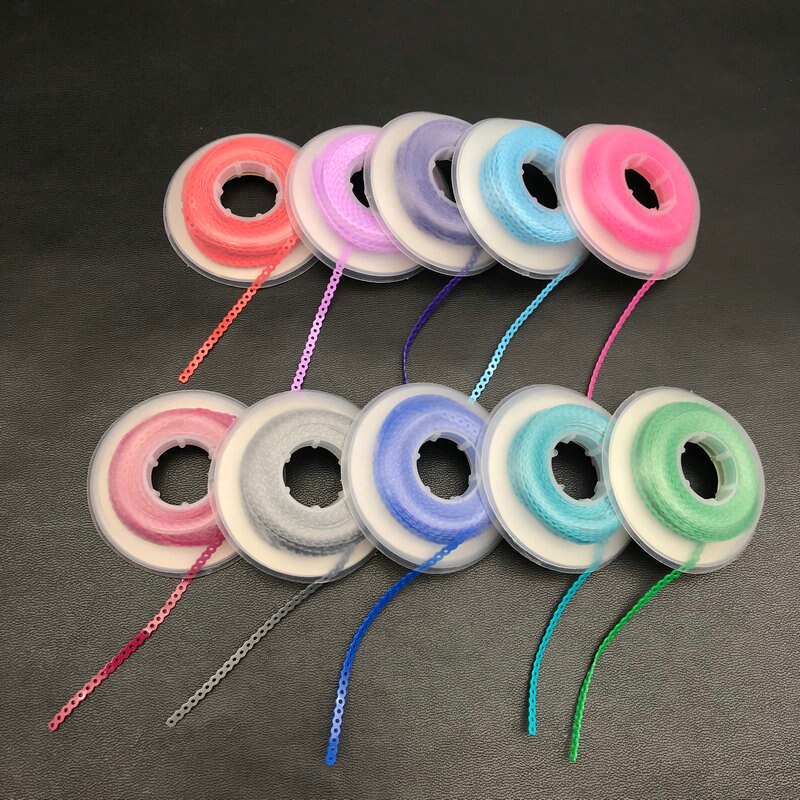 10pcs/pack Dental Orthodontic Elastic Rubber Power Chain Rubber Band Long Short Continuous