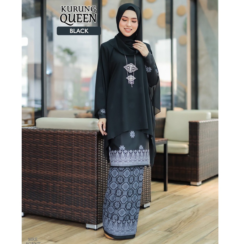 Baju Kurung Moden Songket Queen Printed Kurung Permaisuri Kurung