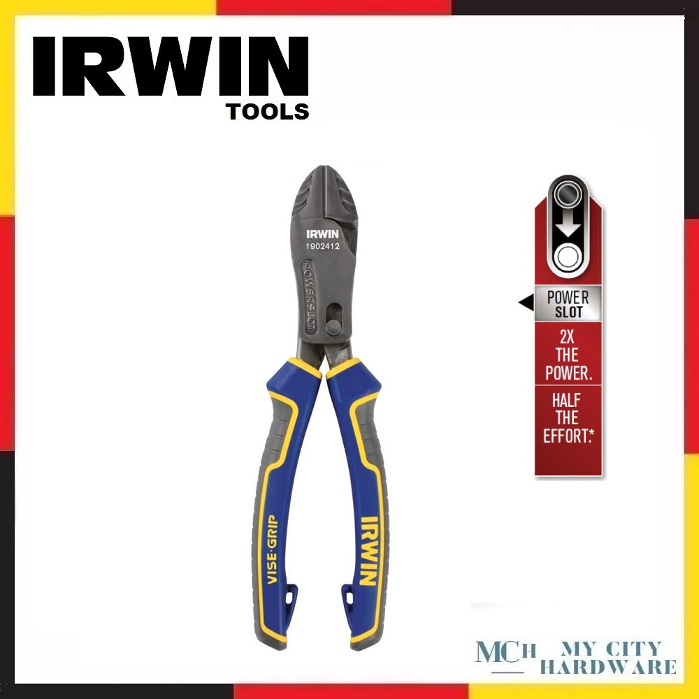 IRWIN 1902412 VISEGRIP 7" Max Leverage Diagonal Cutting Pliers with