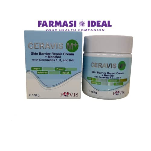 Ceravis M+ Skin Barrier Repair Cream + Menthol with Ceramides 1,3 and 6 ...