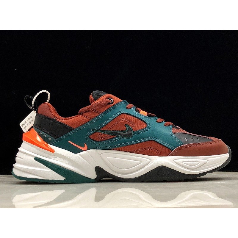 Nike M2K Tekno Burgundy Green Shopee Malaysia