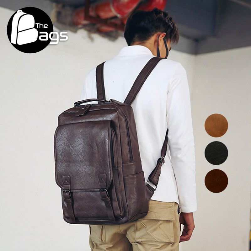 TheBags Beg Galas Kalis Air Waterproof PU Leather Travel Bag Mens