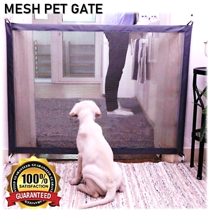 Magic Mesh Pet Gate Enclosure Fences Puppy Dog Net Guard Safety Door Barrier Shopee Malaysia