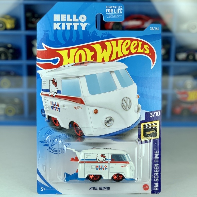 Hot Wheels Kool Kombi, [White] Hello Kitty 38/250 Screen Time 3/10