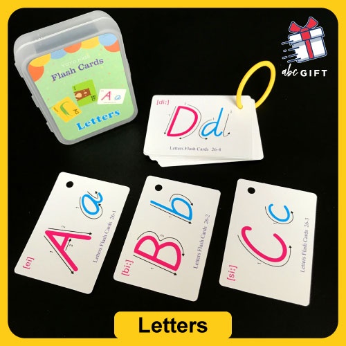 abcgift Early Learning Flash Card Kad Animal Shape Colour Body Number ...