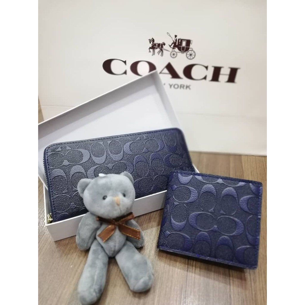 COACH COUPLE SET LONG PURSE AND SHORT WALLET CR 2213