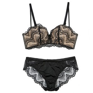 Ready Stock] Sexy Lace Bra Push Up 3/4 Cup Back Double-Row Buckle