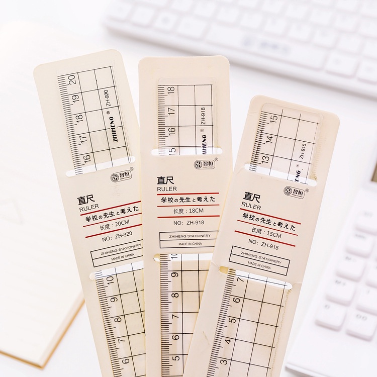 Inklink Creative Simple Muji Style Ruler Transparent Plaid Acrylic ...