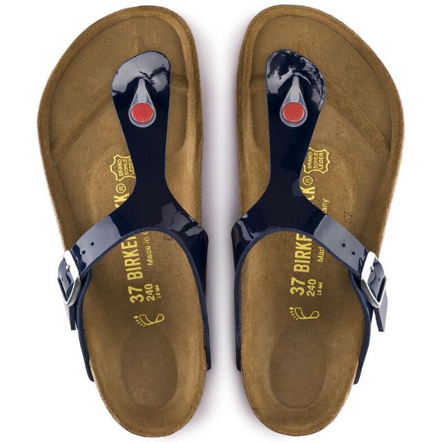 100 Original Birkenstock Gizeh Blue Patent Red Shopee Malaysia