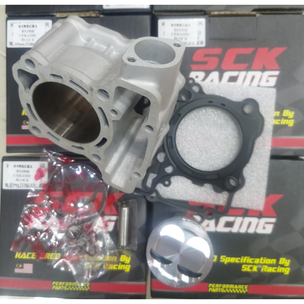 SCK RACING RAPIDO RS150 65MM CERAMIC BLOCK KIT WITH FORGEN PISTON ...