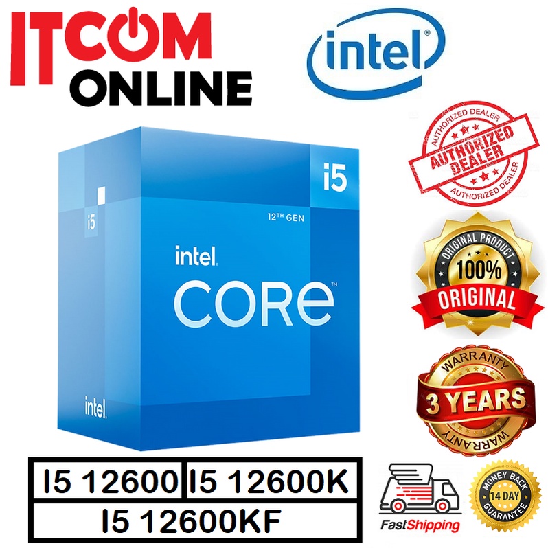 INTEL CORE I5 12600 12600K 12600KF 3.3GHZ 18MB 6C/12T SOCKET 1700 ...