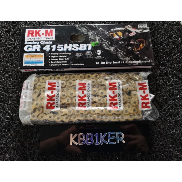 Rkm racing Chain 415 Gold Rantai RKM 415 Emas | Shopee Malaysia