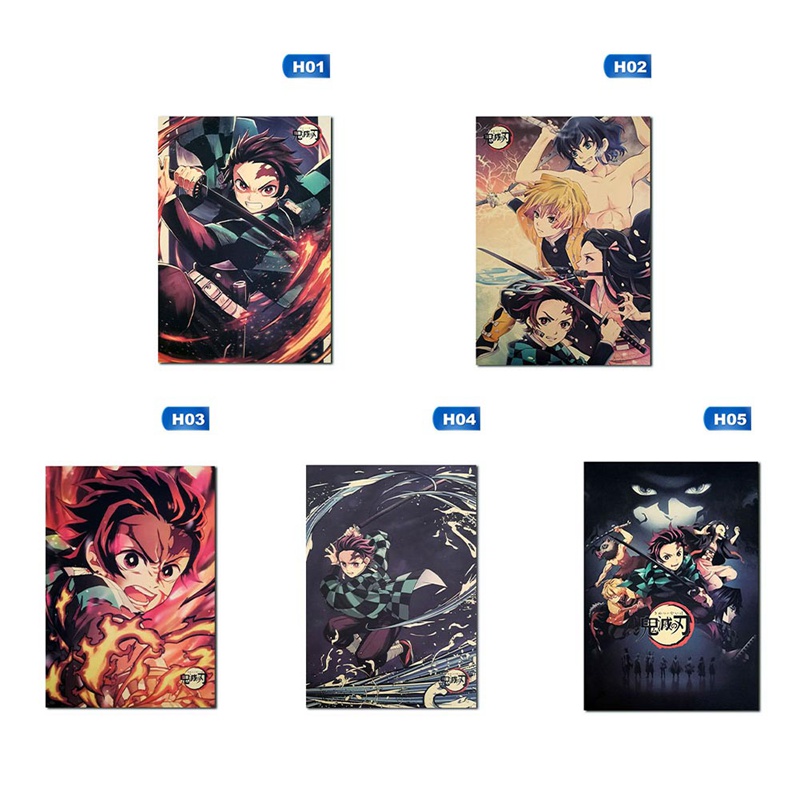 Anime Demon Slayer: Kimetsu No Yaiba Canvas Meterial Homemade Hanging ...