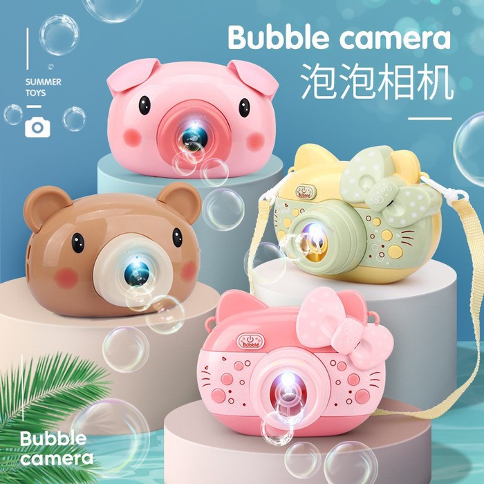 FREE BATTERY !Cute Animal Children Bubble Camera Play Set With Led ...